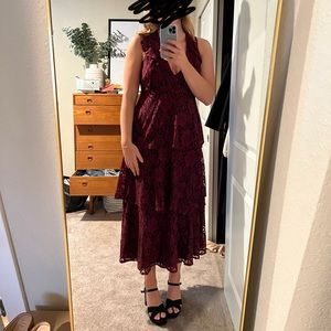 Lace MIDI Length Gown